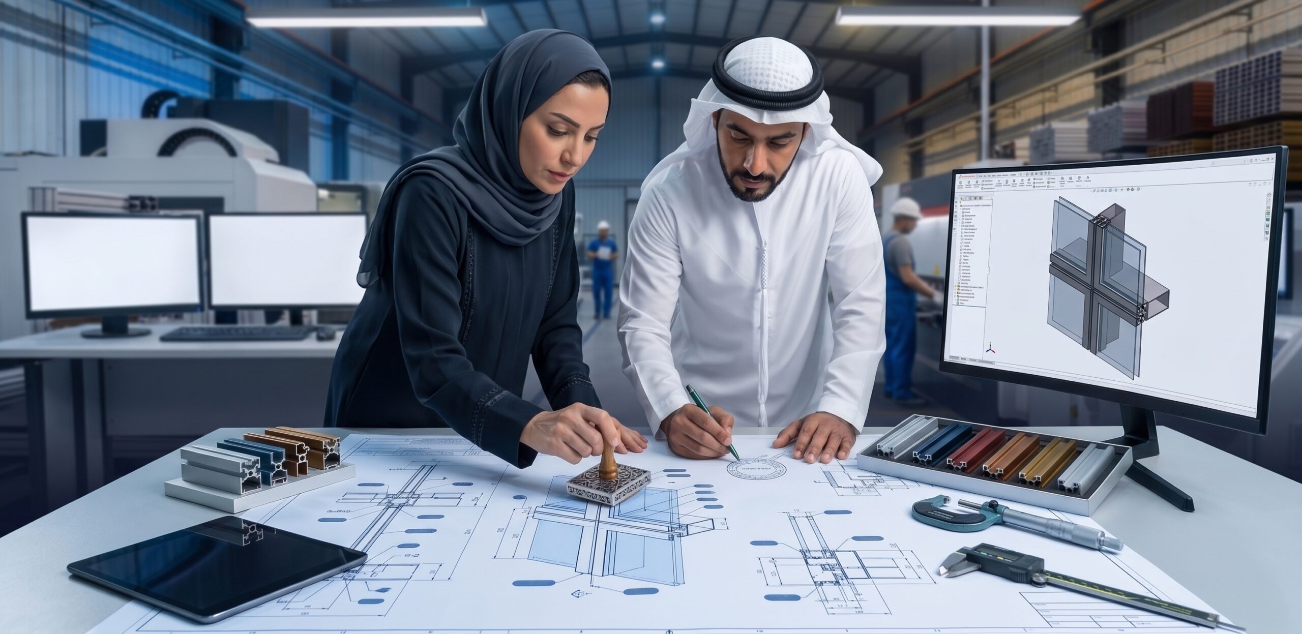 التصميم الهندسي لمشاريع الألمنيوم